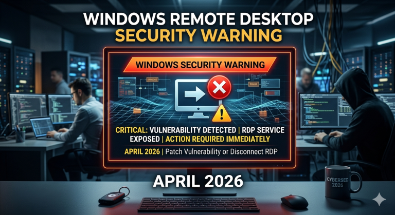 Windows Remote Desktop Security Warning April 2026